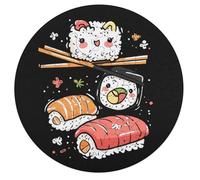 Cute Su1shi And Rice Wooden Puzzle Letter on Back Circular Easy Jigsaw Puzzles for Elderly Birthday Gift Family Game