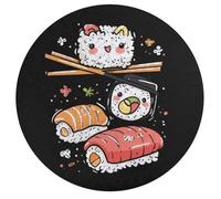 Cute Su1shi And Rice Wooden Puzzle Letter on Back Circular Easy Jigsaw Puzzles for Elderly Birthday Gift Family Game