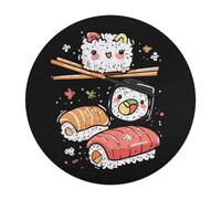 Cute Su1shi And Rice Wooden Puzzle Letter on Back Circular Easy Jigsaw Puzzles for Elderly Birthday Gift Family Game