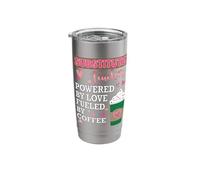 Cute Substitute Teacher Powered By Love Fueled Coffee Gift Stainless Steel Insulated Tumbler