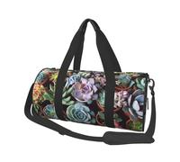 Cute Succulents Printed Canvas Travel Duffel Bag - Gym Sports Bag with Large Capacity for Weekend Business Travel