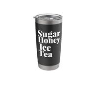 Cute Sugar Honey ICED Tea - Simple Clean White Text Design Stainless Steel Insulated Tumbler