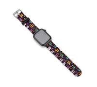 Cute Sugar Skull Cats Novelty Silicone Bands Compatible with IWatch Soft Waterproof Watchbands Strap