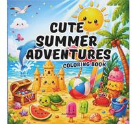 Cute Summer Adventures Coloring Book: Adorable Beach, Ocean Animals, Ice Cream, Vacation & Summer Fun Coloring Pages for Kids Ages 4-8