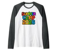 Cute Summer Camp 2026 Kids Camping Host Chaos Coordinator Raglan Baseball Tee