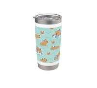 Cute Summer Capybara Stainless Steel Insulated Tumbler