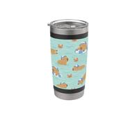 Cute Summer Capybara Stainless Steel Insulated Tumbler