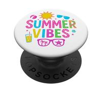 Cute Summer Vibes Last Day Of School Summer Break PopSockets Adhesive PopGrip