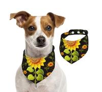 Cute Sunflower Dog Bandanas,Summer Bandanas for Dogs Washable Adjustable Dog Triangle Scarf Bibs Cute Pet Bibs for Medium Large Dogs Puppy and Cats Small