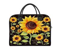 Cute Sunflower Laptop Tote Bag Casual Travel Handbag Multi Pocket Shoulder Bags for Work Travel