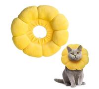 Cute Sunflower Neck Cone for Cats, Soft Cat Recovery Collar for Anti-Bite Lick, Adjustable Pet Recovery Collar Cat Donut Collar for Pet Medical for Rehabilitation Wound Healing, Yellow