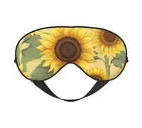 Cute Sunflower Print Sleep Eye Mask Outdoor Indoor Travel Camping Meditation Yoga Shift Work Breathable