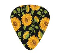 Cute Sunflowers,12 Pcs Guitar Pick,3 Different Thickness Plectrums for Acoustic Guitar Bass Ukulele (0.46mm 0.96mm 0.71mm)