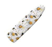 Cute Sunflowers Bees Pattern Ironing Board Cover 54 x 15Inch Thick Easy Installation Table Top Ironing Board Pad Extra-large size with 100% Cotton,Easy to install