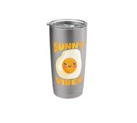 Cute Sunny Vibes Fried Egg Cartoon Design Stainless Steel Insulated Tumbler