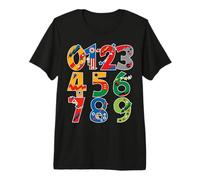 Cute Super Hero Numbers Math Day Back to School Kids Gift Premium T-Shirt