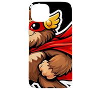 Cute Superhero Bigfoot Cartoon Masked Hero Character Funny Case for iPhone 15 Plus
