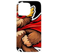 Cute Superhero Bigfoot Cartoon Masked Hero Character Funny Case for iPhone 15 Pro Max