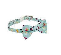Cute Sushi Cat Collar in Mint with Bow Tie, Quick Release Safety Buckle & Bell