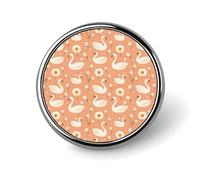 Cute Swan Daisies Print Enamel Pins for Backpack - Cute Jacket Coat Hat Bags Badge Pins, Funny Unique Novelty Button Pin Women Men Fashion Jewelry Accessories