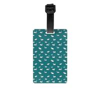 Cute Swans Print Luggage Tags for Suitcases Waterproof Identification Travel Bag Lightweight Labels