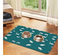 Cute Swansprint Pet Absorbent Leather Tablecloth,Wipe Clean Quick Dry,Food Mat For Small Animals