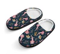 Cute Swimming Axolotl Vector Pattern Slippers Warm House Shoes Home Travel Spa Hotel Slipper Boys Girls 26-27
