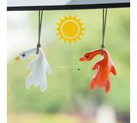 Cute Swinging Color-changing Peking Roast Duck Car Pendant,Funny Car Rearview Mirror Color Change Hanging Ornament Auto Interior Home Decoration Accessories Birthday Gift for Friends Family Friends
