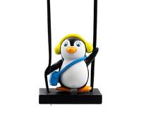 Cute Swinging Penguin Car Decorate Accessories Car Mirror Hanging Accessories Car Pendant Car Accessories Penguins Car Mirror Hanging Accessories Swinging Car Hanging Ornament