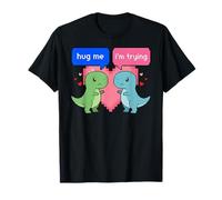 Cute T Rex Couple Valentine Meme Tiny Arms Hug Humor Teens T-Shirt