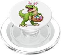 Cute T-Rex Dinosaur Dressed Like Easter Bunny Funny Rabbit PopSockets PopGrip for MagSafe