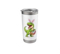 Cute T-Rex Dinosaur Dressed Like Easter Bunny Funny Rabbit Stainless Steel Insulated Tumbler
