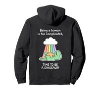 Cute T-Rex Dinosaur Rainbow Time To Be A Dino Costume Pullover Hoodie