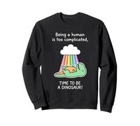 Cute T-Rex Dinosaur Rainbow Time To Be A Dino Costume Sweatshirt