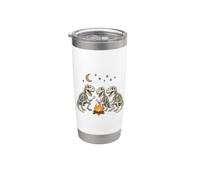 Cute T-Rex Dinosaur Skeleton Halloween Campfire Camping Stainless Steel Insulated Tumbler
