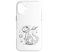 Cute T-Rex Dinosaur Space Explorer Cosmic Dino Adventure Case for iPhone 16 Plus