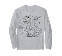 Cute T-Rex Dinosaur Space Explorer Cosmic Dino Adventure Long Sleeve T-Shirt
