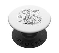 Cute T-Rex Dinosaur Space Explorer Cosmic Dino Adventure PopSockets Adhesive PopGrip