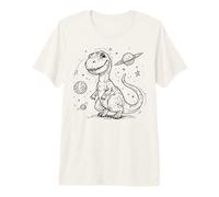 Cute T-Rex Dinosaur Space Explorer Cosmic Dino Adventure Premium T-Shirt