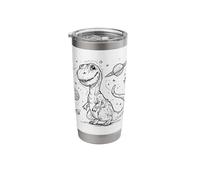 Cute T-Rex Dinosaur Space Explorer Cosmic Dino Adventure Stainless Steel Insulated Tumbler