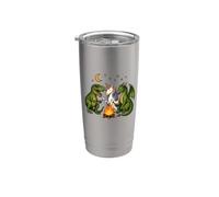 Cute T-Rex Dinosaur Unicorn Dragon Campfire Camping Stainless Steel Insulated Tumbler