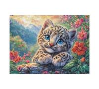 Cute Tabby Cat Cub 500 Piece Count Premium Jigsaw Puzzle Teen Fans 14-18 Yrs Ultra Difficult Leisure Adventure Valentines Eco Friendly Creativity & Gift Giving 500 PCS