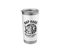 Cute Tabby Cat Parenting Nap First Time Parent Stainless Steel Insulated Tumbler