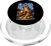 Cute Tabby Cat Playing Guitar Whimsical Art Music Camping PopSockets PopGrip for MagSafe