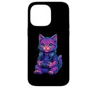 Cute Tabby Cat Playing Video Games Gamer Gaming Case for iPhone 14 Pro Max