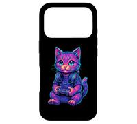 Cute Tabby Cat Playing Video Games Gamer Gaming Case for iPhone 17 Pro