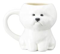 サンアート Cute Tableware, Mug, Bichon Frise, Die Cut, Animal Tableware, Dog, Approx. 11.5 fl oz (340 ml)