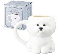 サンアート Cute Tableware, Mug, Bichon Frise, Die Cut, Animal Tableware, Dog, Approx. 11.5 fl oz (340 ml)
