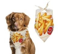 Cute Taco Pizza Dog Bandana, Soft Breathable Pet Scarf, Personalized Dog Bib Kerchief for Small Medium Large Dogs Cats, Exquisite Pet Neckerchief for Daily Wear, Travel, Party