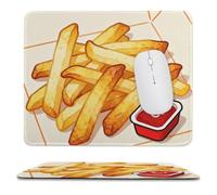 Cute Taco Pizza Stitched Edge Mouse Pad
